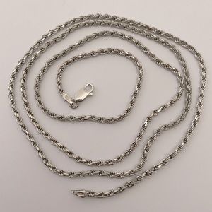 Rope chain 925 silver 2mm necklace 28 inches unisex